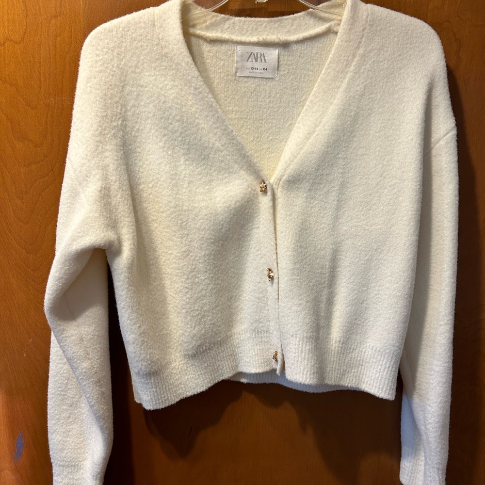 ZARA White Cardigan